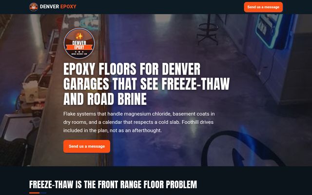 Denver Epoxy website preview