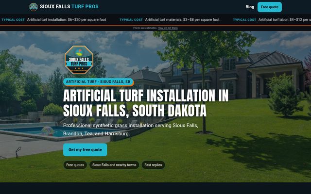 Sioux Falls Turf Pros website preview